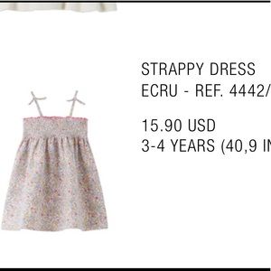 Zara strappy dress 3t